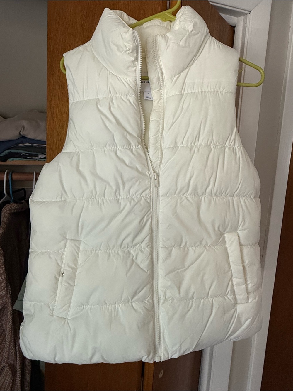Women's White Puffer Vest